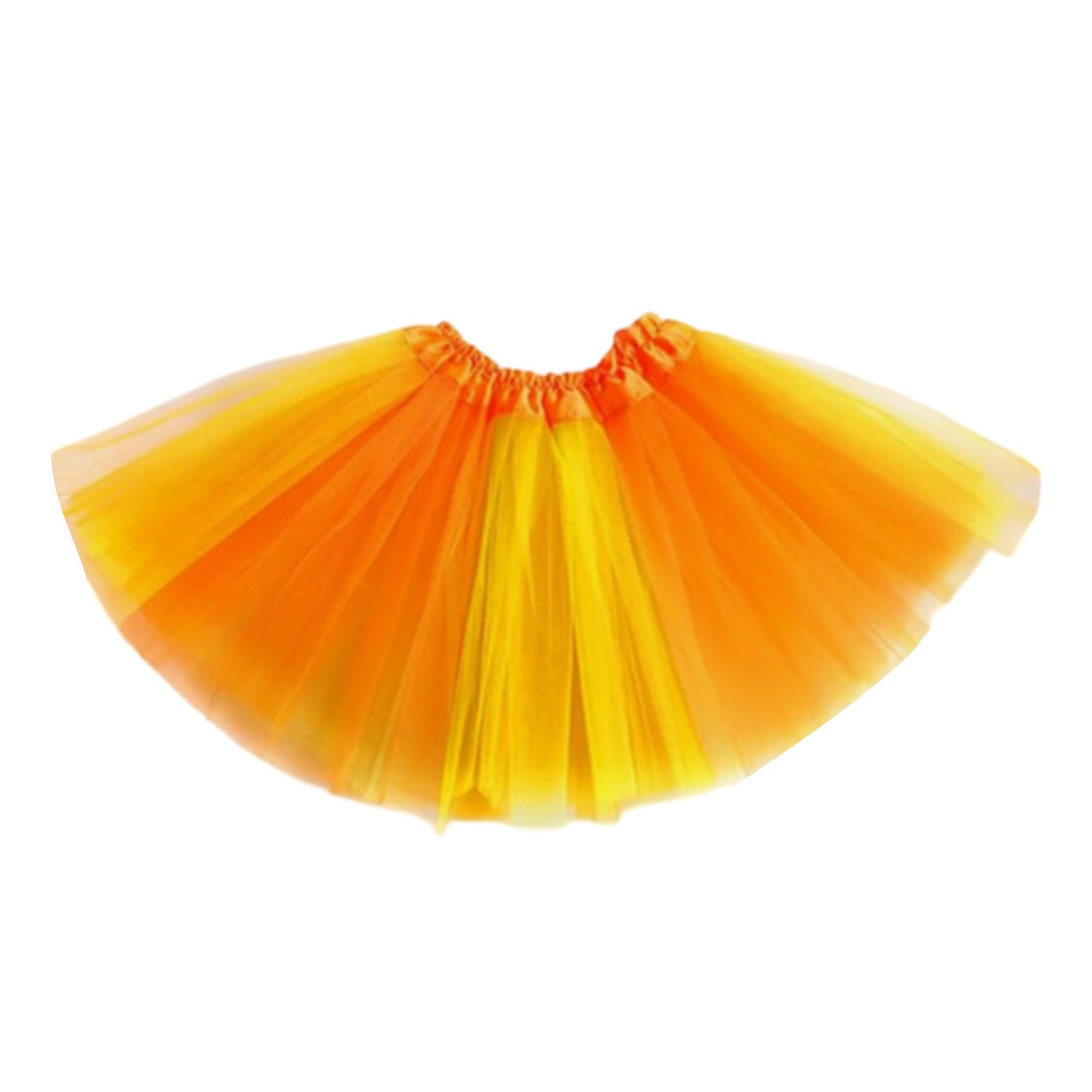 thumbnail image 2 of Falda de baile tutú para mujer: cintura elástica con pliegues arcoíris, tejido de poliéster, talla única para cinturas de 50-110 cm, 40 cm de largo, para todas las ocasiones, 2 of 4